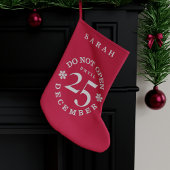 Funny Red opent pas na kerststopping Kleine Kerstsok