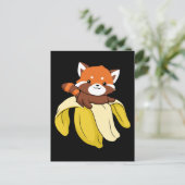 Funny Red Panda Gift Kinder Banana Red Panda Briefkaart (Staand voorkant)