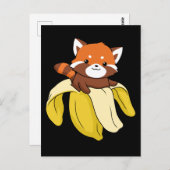 Funny Red Panda Gift Kinder Banana Red Panda Briefkaart (Voorkant / Achterkant)
