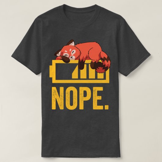 Funny Red Panda Lazy 3 T-shirt (Design voorkant)