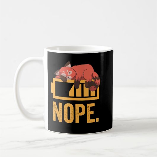 Funny Red Panda Lazy Koffiemok (Links)