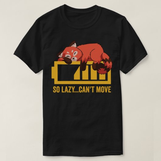 Funny Red Panda Lazy T-shirt (Design voorkant)