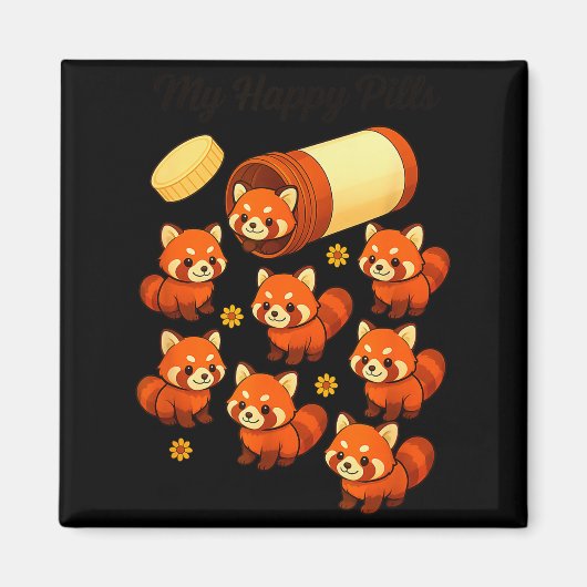 Funny Red Panda My Happy Lls Animal Lover Boys Gir Magneet (Voorkant)