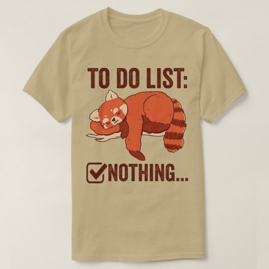 Funny Red Panda voor lijst 2 T-shirt (Design voorkant)