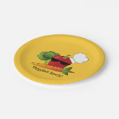 Funny Red Pepper Vegetable Papieren Bordje (Gekanteld)