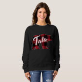 Funny Red Plaid Buffalo Bear Apparel, Fun Tata Paj Trui (Voorkant volledig)