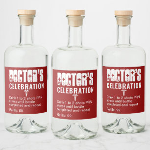 Funny Red Prescription Doctor Celebration Likeurfles Etiket