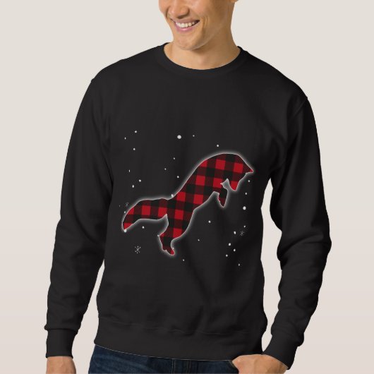 Funny Red Pset Fox met kerstviering Buffalo Fam Trui (Voorkant)