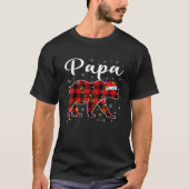 Funny Red Pset-kerstlampjes Papa Beer Xmas Pa T-shirt (Voorkant)