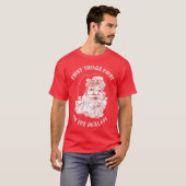 Funny Red Santa Clause kerstfeestun T-shirt (Voorkant volledig)