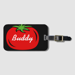 Funny red tomato custom bagagelabels
