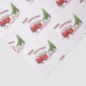 Funny Red Truck-kerstcadeaupapier Tissuepapier (Detail)
