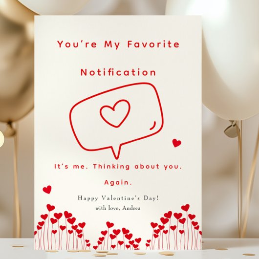 Funny Red Valentine's Day Holiday Card Feestdagenkaart