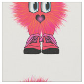 Funny Red Warm Fuzzy Critter Stof (Close Up)