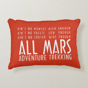 Funny Red White All Mars Trekking Adventure Outdoo Accent Kussen