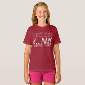 Funny Red White All Mars Trekking Adventure T-shirt (Voorkant volledig)