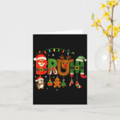 Funny Red White And Bruh Boys Xmas Christmas Pajam Kaart (Gele Bloem)