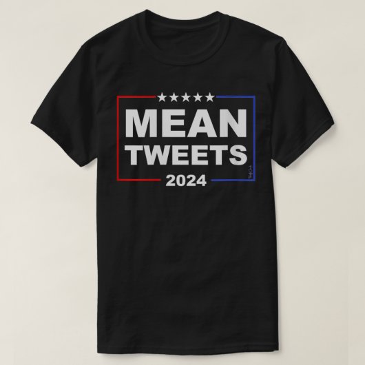 Funny Red White Blue Mean Tweets 2024 VNeck T-shirt (Design voorkant)