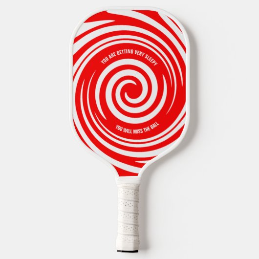 Funny Red White Swirls Hypnotic Pattern Pickleball Paddle (Achterkant)