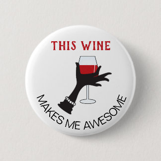 Funny Red Wine Gezegde Ronde Button 5,7 Cm