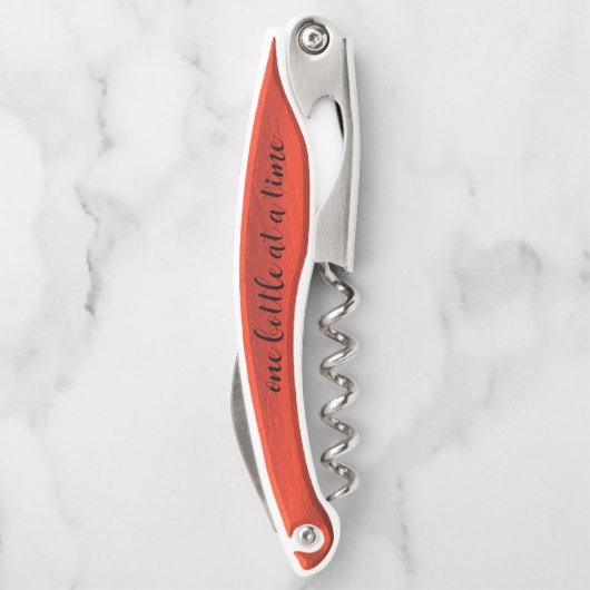 Funny Red Wine Kurkentrekker Bottle Open (Achterkant)