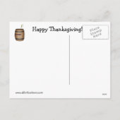 Funny Red Wine met Briefkaart van de Thanksgiving (Achterkant)