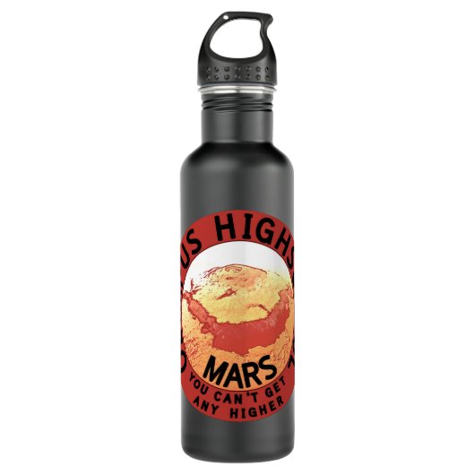 Funny Red Zwart Sinaasappel Wit Olympus High Schoo Waterfles (Voorkant)