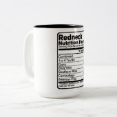 Funny Redeck Nutritional Facts Two-Tone Coffee M Tweekleurige Koffiemok (Voorkant links)