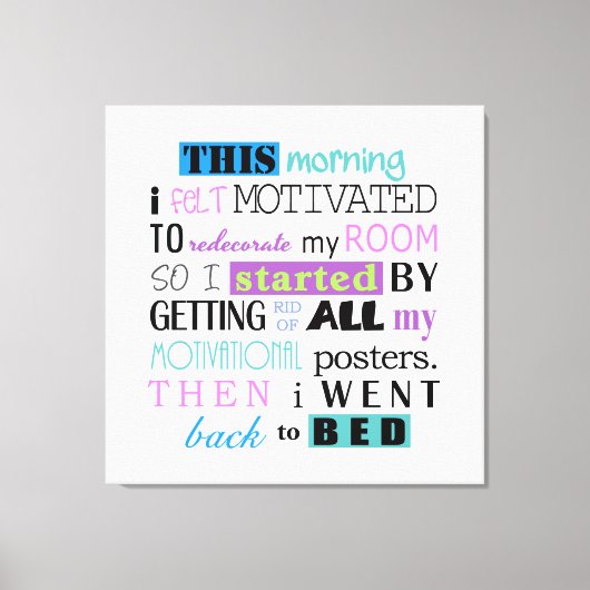 Funny Redecorate Demotivate Light Background ID113 Canvas Afdruk (Voorkant)