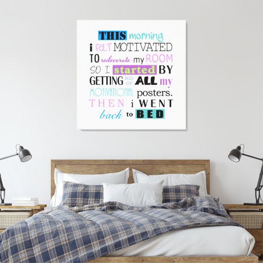 Funny Redecorate Demotivate Light Background ID113 Canvas Afdruk (Insitu (Slaapkamer))