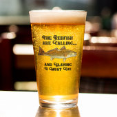 Funny Redfish Roep Vist Citaat Glas