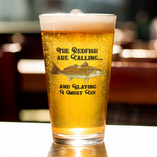 Funny Redfish Roep Vist Citaat Glas