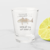 Funny Redfish Roep Vist Citaat Shot Glas (Achterkant)