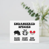 Funny redhead briefkaart (Staand voorkant)