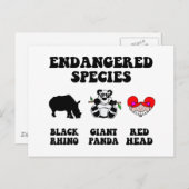 Funny redhead briefkaart (Voorkant / Achterkant)