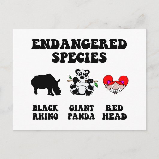 Funny redhead briefkaart (Voorkant)