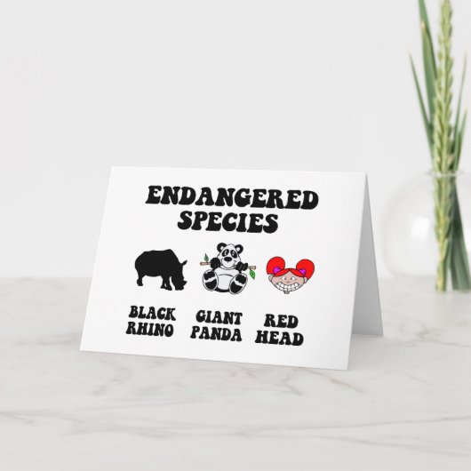 Funny redhead kaart (Voorkant)