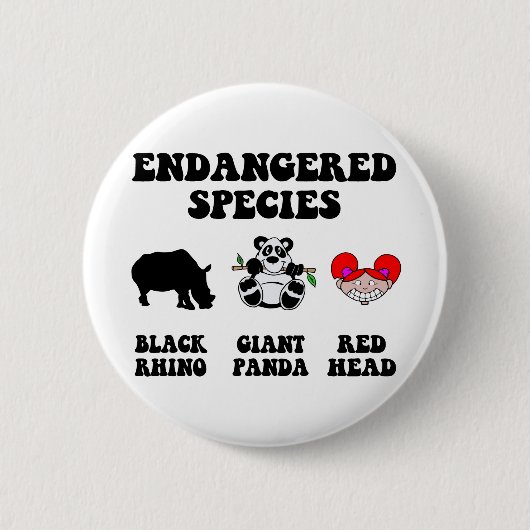 Funny redhead ronde button 5,7 cm (Voorkant)