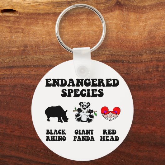 Funny redhead sleutelhanger (Voorkant)