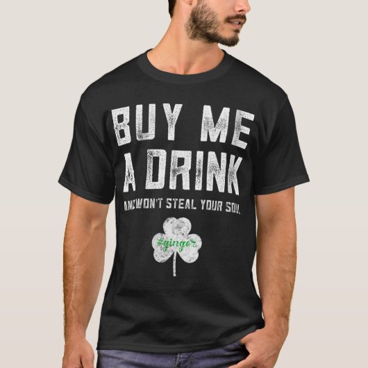 Funny Redhead St Patricks Day Drink zielloze Gi T-shirt (Voorkant)