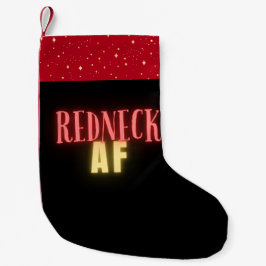 Funny Redneck AF Neon gepersonaliseerd Kleine Kerstsok
