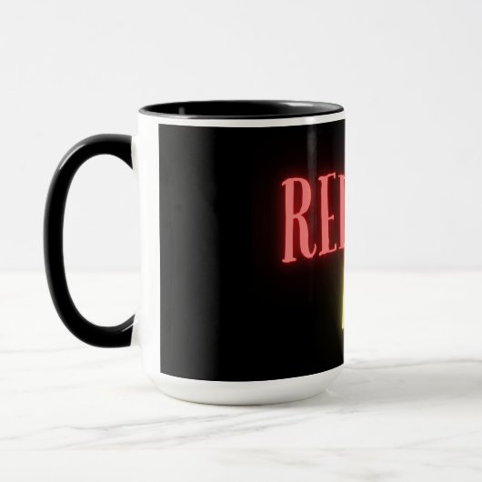 Funny Redneck AF Neon gepersonaliseerd Mok (Links)