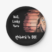 Funny Redneck Country Birthday Party Papieren Bordje (Voorkant)