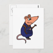 Funny Redneck Possum in Overalls Briefkaart (Voorkant / Achterkant)