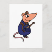 Funny Redneck Possum in Overalls Briefkaart (Voorkant)