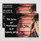 Funny Redneck Thema Uitnodiging (Voorkant / Achterkant)