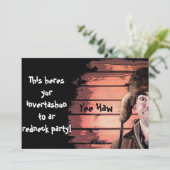 Funny Redneck Thema Uitnodiging (Staand voorkant)