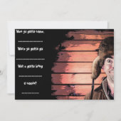 Funny Redneck Thema Uitnodiging (Achterkant)