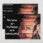 Funny Redneck Thema Uitnodiging (Voorkant / Achterkant)