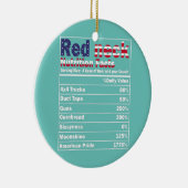 Funny Rednek Nutrition Feit 4 van juli land Keramisch Ornament (Rechts)
